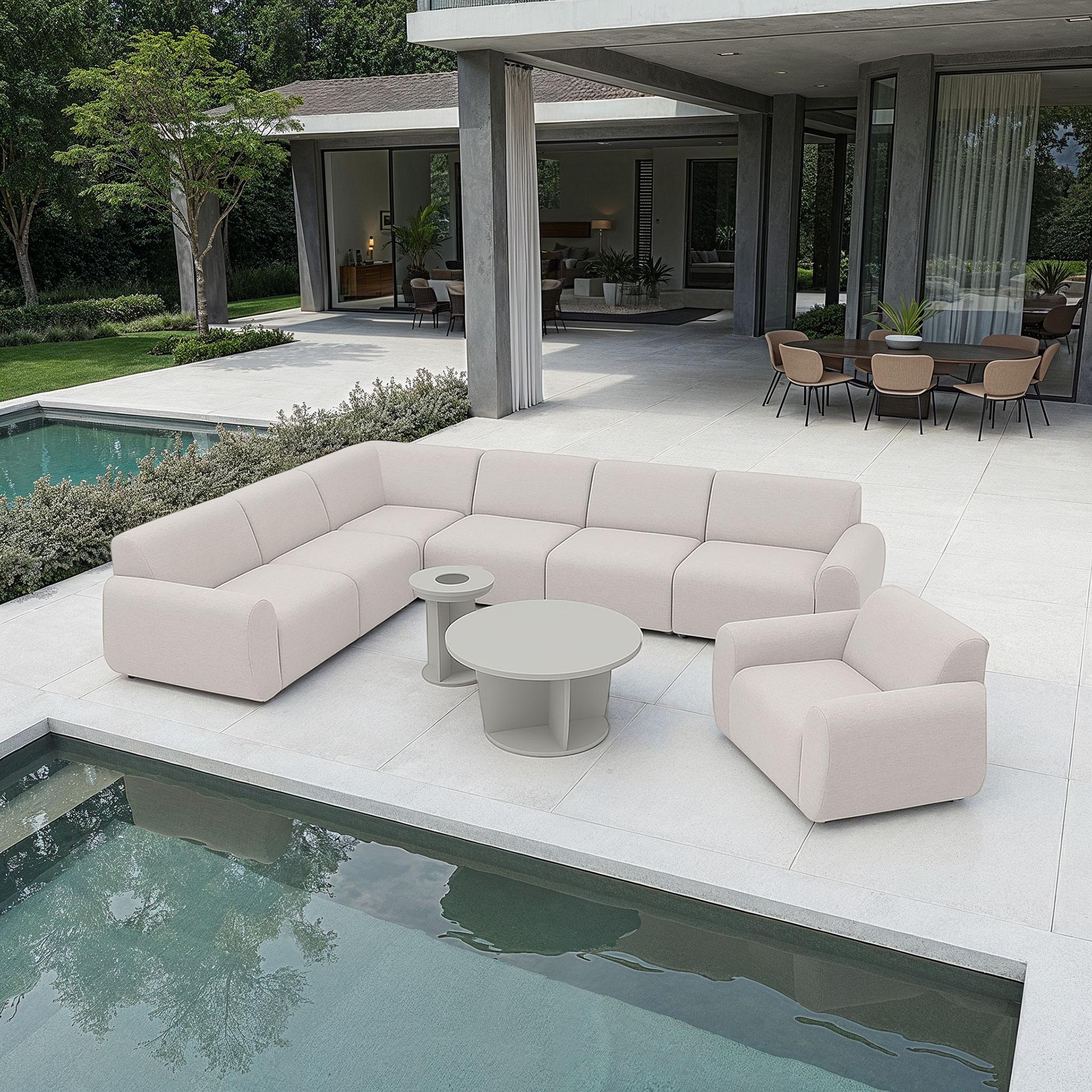 Modulo central Marbella, con tejido para exterior