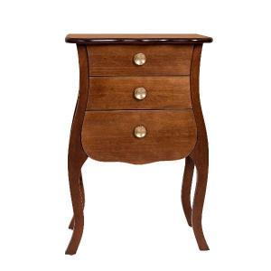 Paris Nachttisch mit 3 Schubladen, 72 cm
