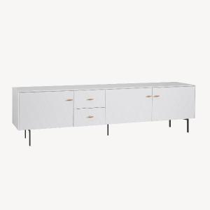 CONSOLA DIAMOND 2 PUERTAS, VISAGRA FRENO 121*80.5*40 CM. LACADO PERLADO