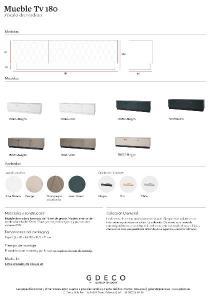 Mueble TV 3 P lacado Visón 180*50*40 cm