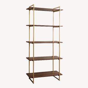 Estantería Dalt 2 bases metal oro 80 cm