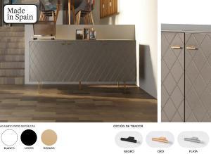 Pearl lacquered Diamond 3 P sideboard 182*90*40 cm