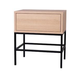 Push 1 C Tisch, Eichenmelamin, Metallgestell, 55*48*33,5 cm