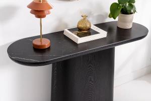 Consola chapa roble negro y porcelanico 120*80*40 cm
