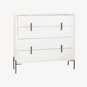 CONSOLA MILAN LACADA 2 CAJONES. GUIA FRENO 95*85*34 CM