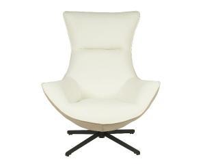 Hans 360º swivel armchair, beige upholstery