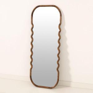 Walnut wood mirror 160*60 cm zigzag