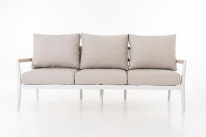 Formentor white terrace set and beige seat