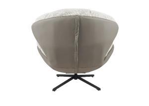 Sedia Egg girevole a 360º, rivestimento grigio