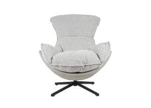 Sillón Hans giratorio 360º tapizado gris