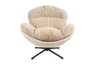 360º swivel Egg chair, beige upholstery