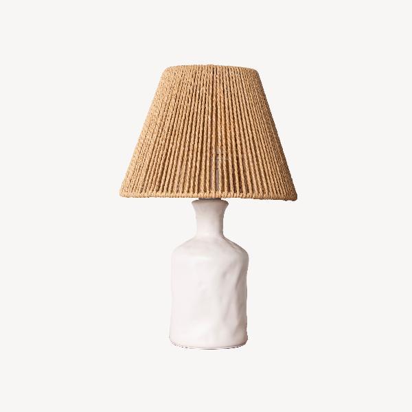 LAMPARA CERAMICA CON PANTALLA 39*25*25 CM