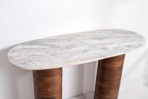 Consola mango y mármol 100*75*40 cm