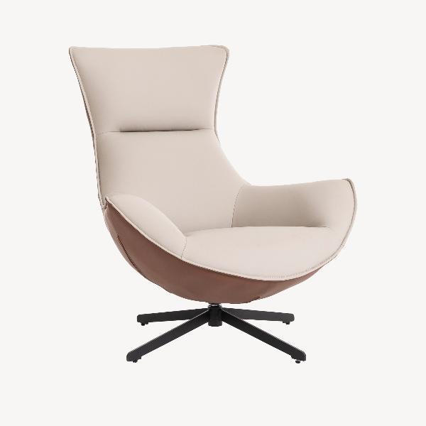 SILLON HANS GIRATORIO 360º. TAPIZADO CALDERA Y BEIGE (ANTIMANCHAS, IGNIFUGO, ANTIARAÑAZOS MASCOTAS) 102*102*87 CM