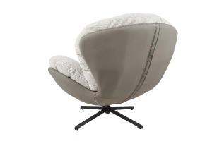 Sedia Egg girevole a 360º, rivestimento grigio