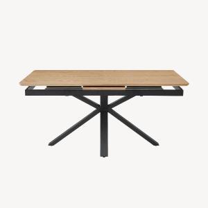 Extendable oak veneer table 160/200*90*75 cm