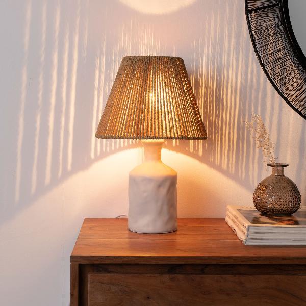 LAMPARA CERAMICA CON PANTALLA 39*25*25 CM