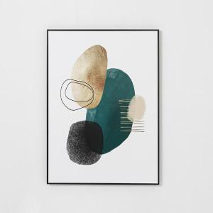 Set 2 cuadros con marco madera 50*70 cm/Ud.