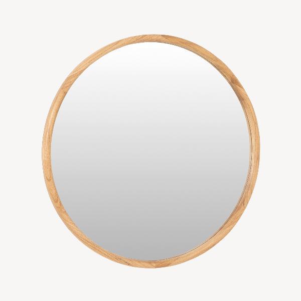 ESPEJO MADERA CIRCULAR COLOR ROBLE 90 Y 120 CM