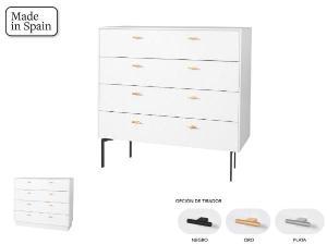 Comoda Diamon 4 C lacado blanco 102*90*42 cm
