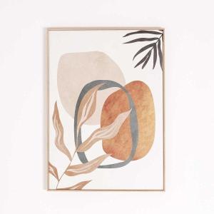 Set 2 cuadro con marco madera 50*70 cm/Ud.