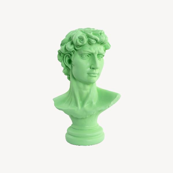 ESCULTURA RESINA DAVID VERDE 36 CM