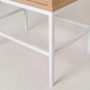 Push 2 C Tisch, Eichenmelamin, Metallgestell, 72,5*48*33,5 cm