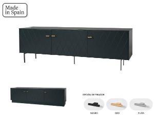 Mueble TV Diamond 3 P lacado verde 182*50*40 cm