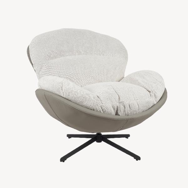 SILLON EGG GIRATORIO 360º. TAPIZADO GRIS PIEDRA (ANTIMANCHAS, IGNIFUGA, ANTIARAÑAZOS MASCOTAS) 91*98*100 CM