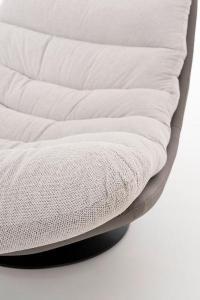 Arti 360º swivel armchair, grey upholstery