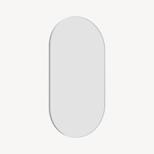 White oval resin mirror 150*80 cm