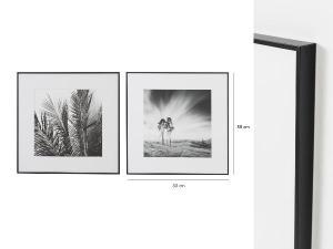 Set of 2 pictures with wooden frame 50*70 cm/unit.