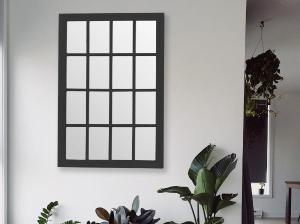 Black window mirror 115*80 cm