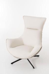 Hans 360º swivel armchair, beige upholstery