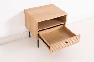 Mesita Nela chapa roble (KIT)
