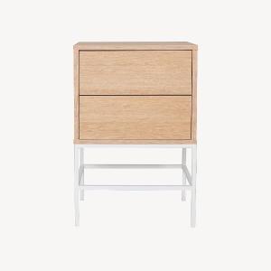 MESITA PUSH 2 C. (72.5*48*33,5 CM) MELAMINA 19MM ROBLE (BASE ESTRUCTURA METALICA)
