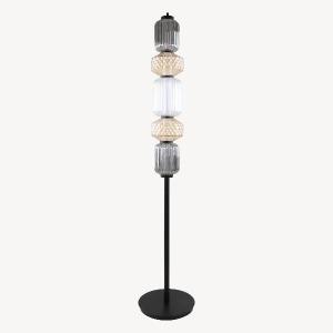 Boheme floor lamp with colored glass shades