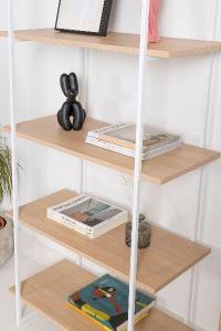 Estantería Dalt 2 bases metal blanco 80 cm
