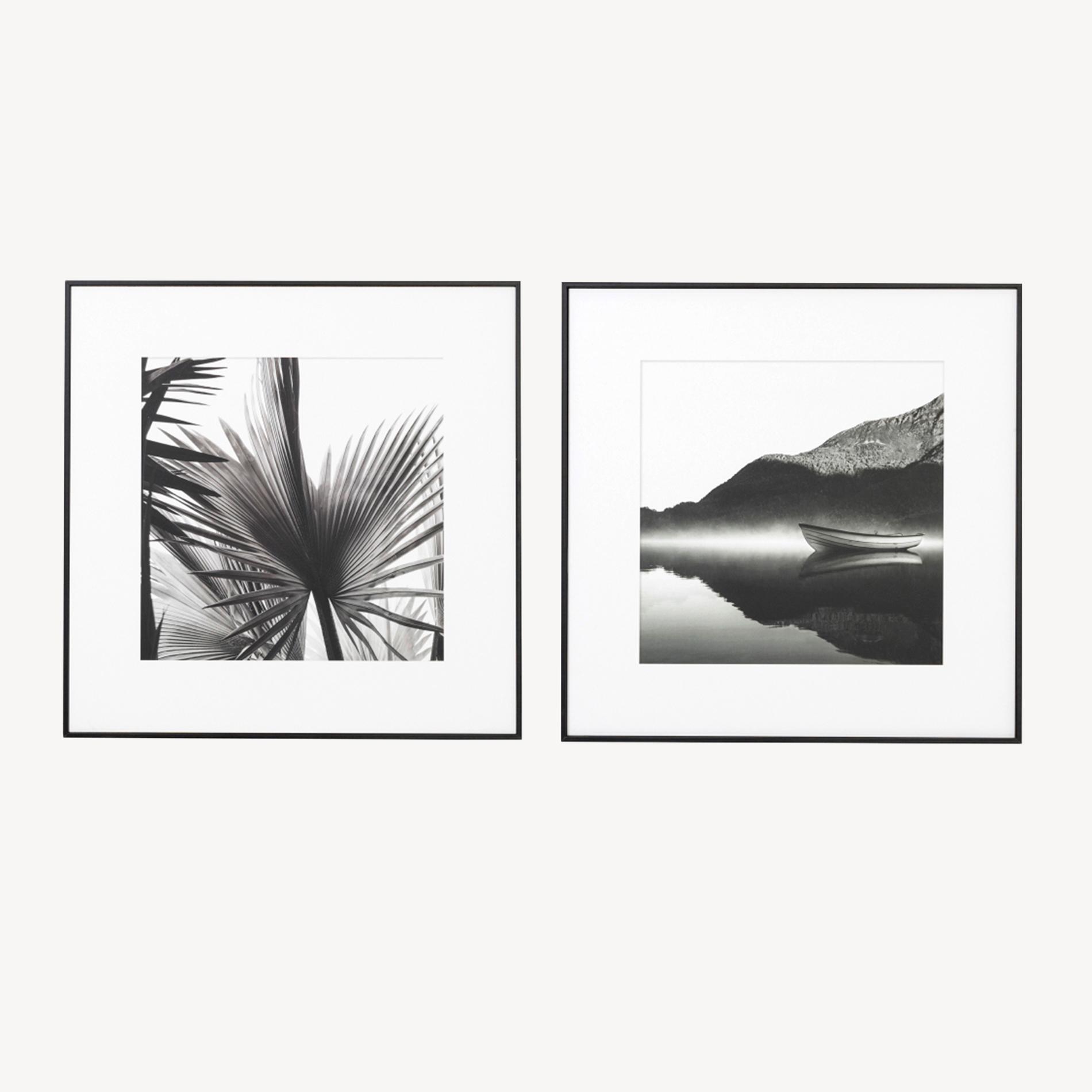 Set of 2 pictures with wooden frame 50*70 cm/unit.