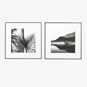 Set of 2 pictures with wooden frame 50*70 cm/unit.