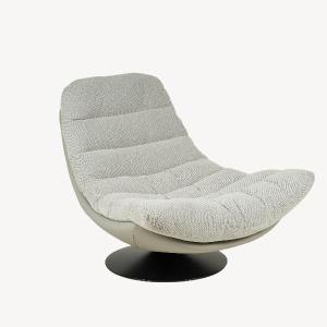 SILLON ARTI GIRATORIO 360º. TAPIZADO GRIS JASPEADO Y EXTERIOR BEIGE (ANTIMANCHAS, IGNIFUGO, ANTIARAÑAZOS MASCOTAS) 92*110*78 CM