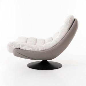 Arti 360º swivel armchair, grey upholstery