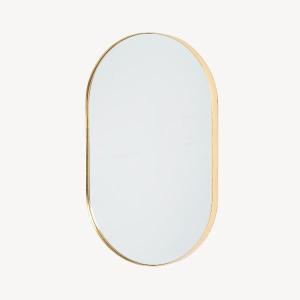 Oval mirror 100*60 cm, gold aluminum frame