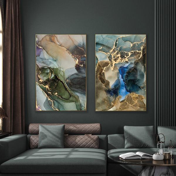 CUADRO FOTO CRISTAL, MARCO DORADO 80*120 CM (ELEGIR MODELO, VENTA POR SEPARADO)