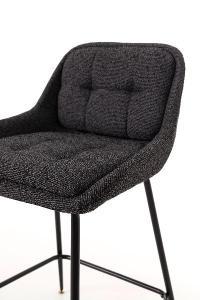 Taburete Belmont giratoria 360º, tapizado gris