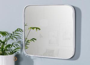 Espejo metal blanco 41x41 cm