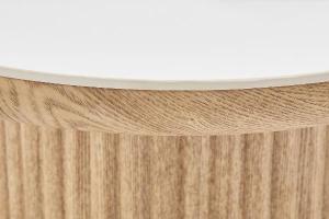 Tavolino da divano in rovere impiallacciato e porcellana 120*45*60 cm.