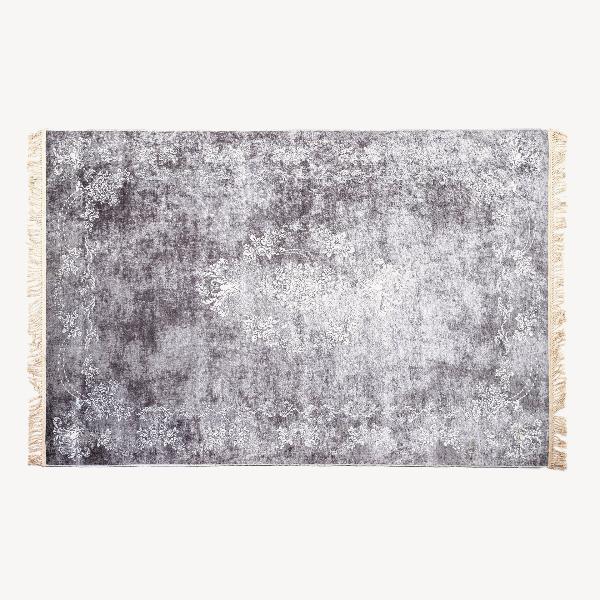 ALFOMBRA BLANCA Y PLATA. (VARIAS MEDIDAS)