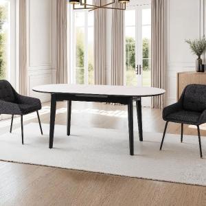Extendable table with porcelain top 140/180*85*76 cm