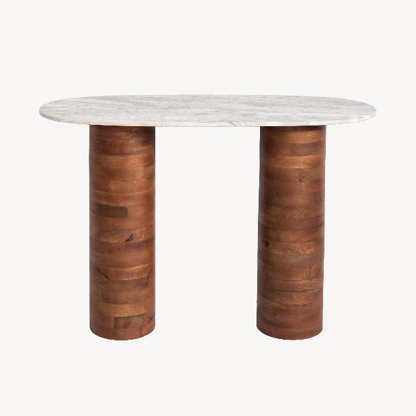 CONSOLA 100*75*40 CM. MADERA MANGO Y TAPA MARMOL